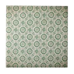 Retro green pattern aka funky indian tile