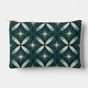 retro green shapes accessory pouch