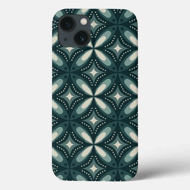 retro green shapes Case-Mate iPhone case (Back)