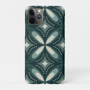 retro green shapes iPhone 11 pro case