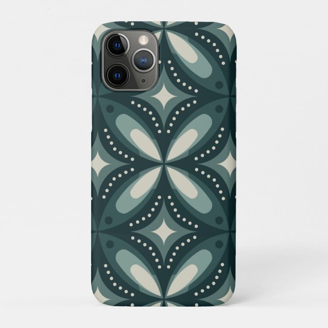 retro green shapes Case-Mate iPhone case (Back)