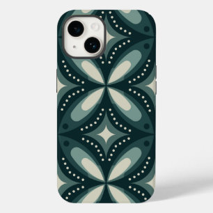 retro green shapes Case-Mate iPhone 14 case
