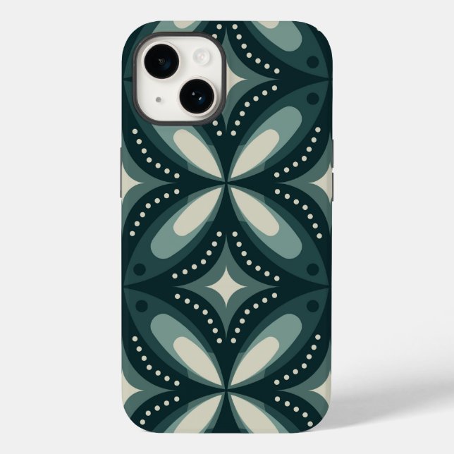 retro green shapes Case-Mate iPhone case (Back)