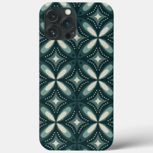 retro green shapes iPhone 13 pro max case