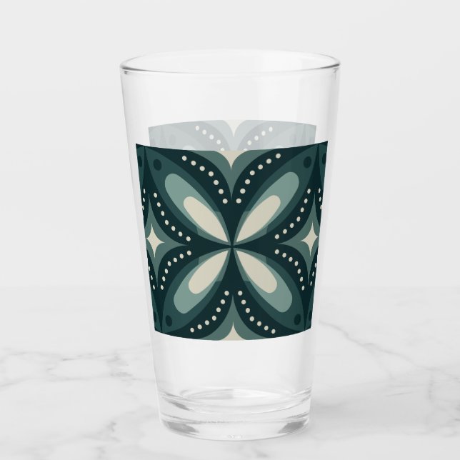 retro green shapes glass (Front)