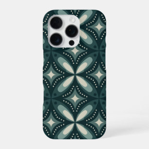 retro green shapes iPhone 16 pro case