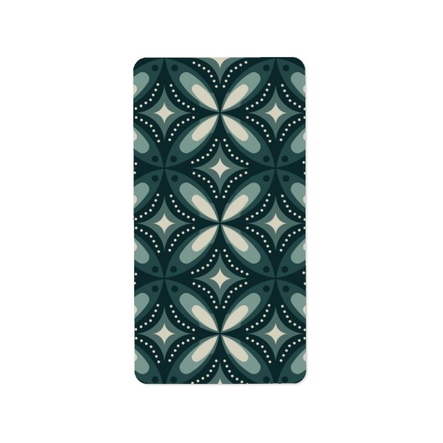 retro green shapes label (Front)