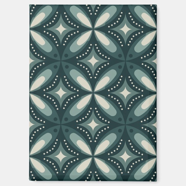 retro green shapes magnet (Front)