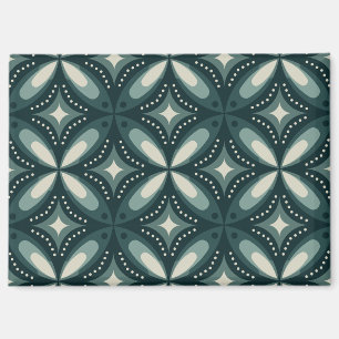 retro green shapes magnet