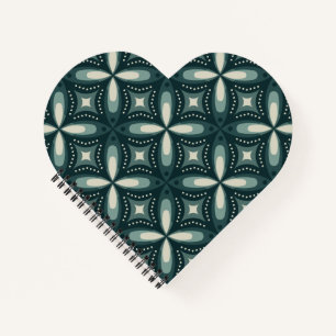 retro green shapes notebook