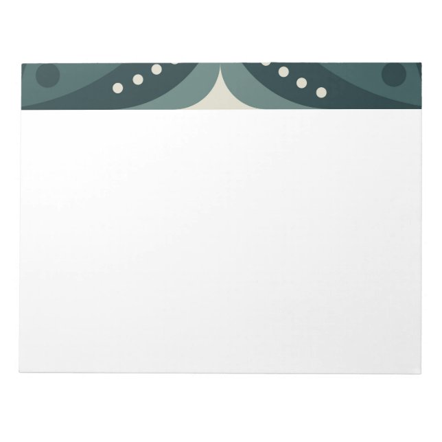 retro green shapes notepad (Front)