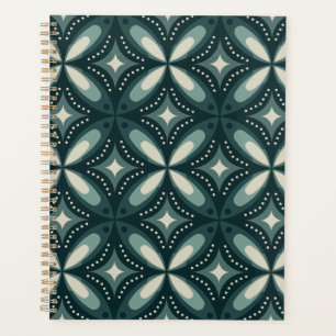 retro green shapes planner