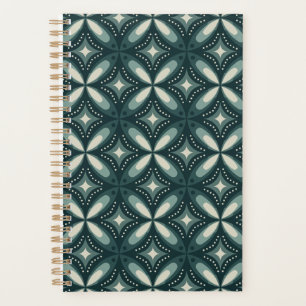 retro green shapes planner