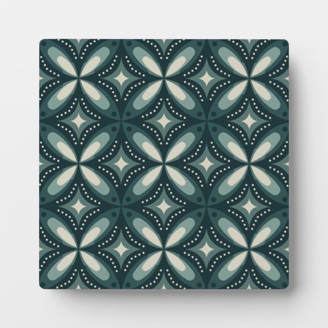 retro green shapes plaque (Front)