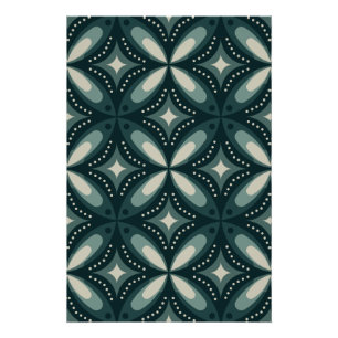 retro green shapes poster