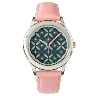 retro green shapes watch