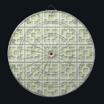 Retro Green Trellis Dartboard<br><div class="desc">Add a splash of mid-century modern Palm Springs everywhere you go with this Retro Green Trellis patterned dartboard. It was inspired by vintage concrete breeze blocks. The deconstructed take on 1950s architecture will give an instant designer feel to everyday life.</div>