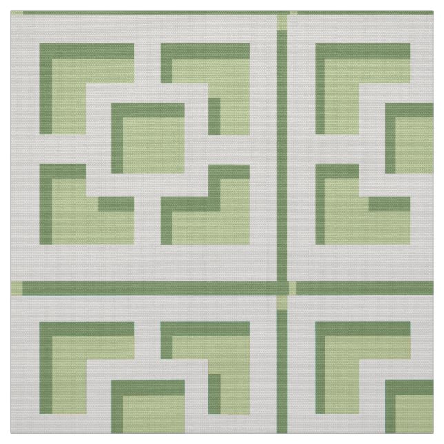 Retro Green Trellis Fabric (Swatch)