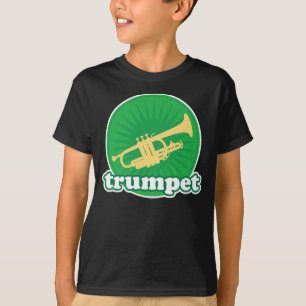 Retro Green Trumpet Music Gift T-Shirt