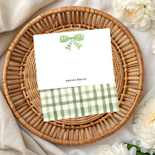 Retro green watercolor bow merry Christmas  Card