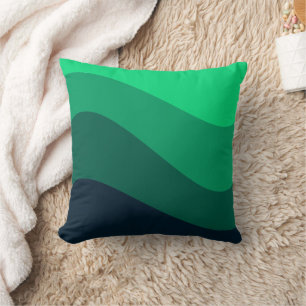 Retro Green Wave pattern Cushion