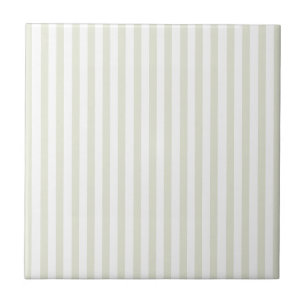 Retro Green White Stripes Wedding Ceramic Tile