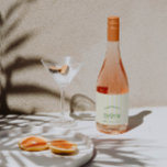 Retro Green & Yellow Stripes Bachelorette Sparkling Wine Label<br><div class="desc">This label effortlessly blends retro charm with a hint of modern elegance. The perfect accent for your sparkling wine bottles,  this label adds a playful and stylish element to your festivities.</div>
