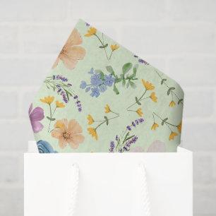 Retro greenery botanical cute decoupage trendy tissue paper