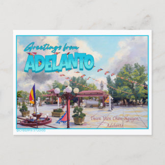 Retro Greetings From Adelanto Postcard