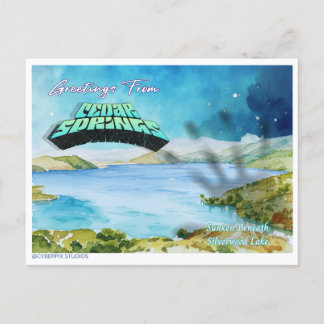 Retro “Greetings From Cedar Springs” 2 Postcard