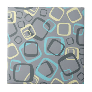 Retro Grey and Yellow Ceramic Tile