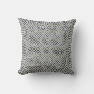 Retro Grey Pattern Throw Pillow