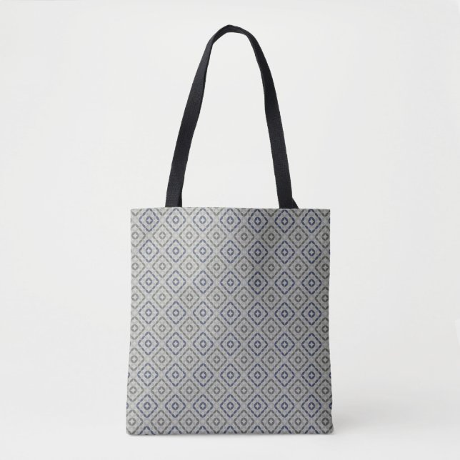 Retro Grey Pattern Tote Bag  (Front)