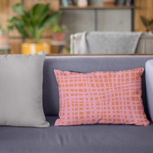 Retro Grid Abstract Pattern Decorative Cushion