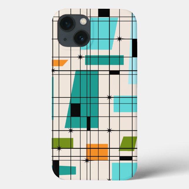 Retro Grid and Starbursts iPhone 6/6S Case (Back)