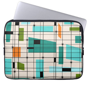 Retro Grid and Starbursts Laptop Sleeve