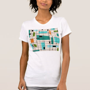 Retro Grid and Starbursts T-Shirt