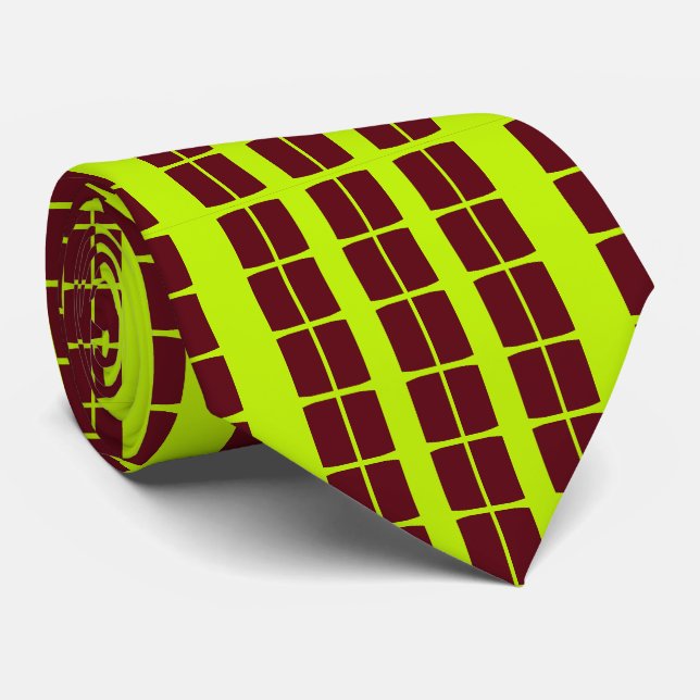 Retro Grid Neck Tie (Rolled)
