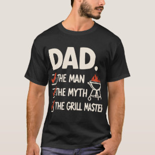 Retro Grill Master Dad BBQ Fathers Day T-Shirt