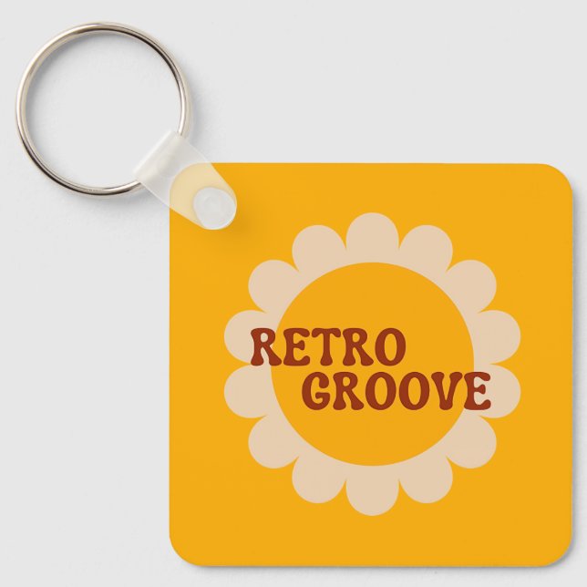 Retro Groove Keychain (Front)