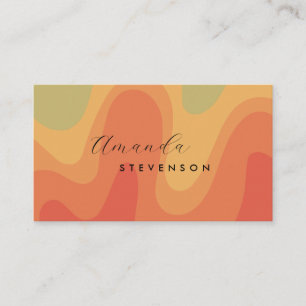 Retro Groove Liquid Abstract III Business Card