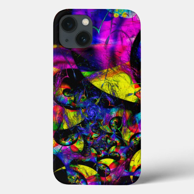 Retro Groove Psychedelic Fractal Art  Case-Mate iPhone Case (Back)