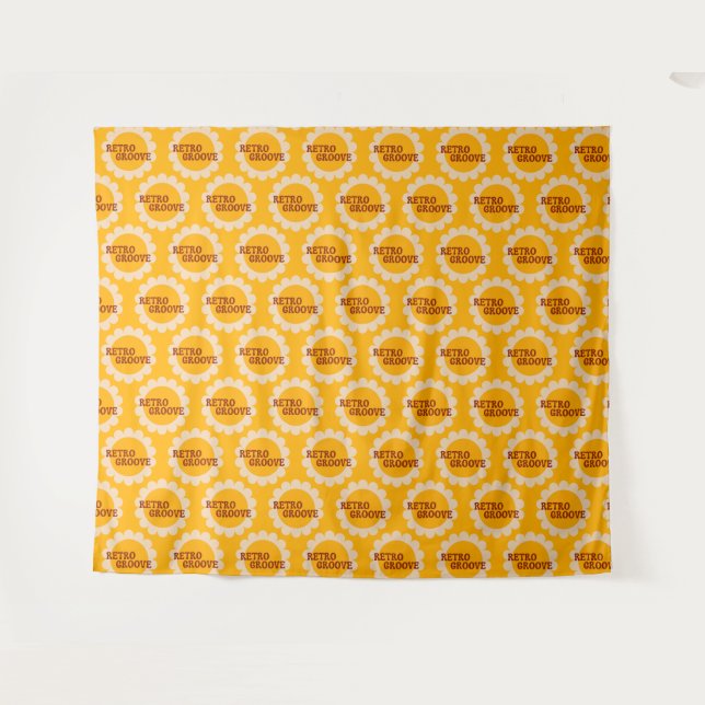 Retro Groove Tapestry (Front (Horizontal))