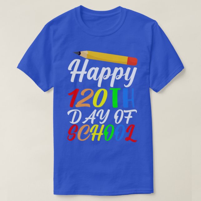 Retro Groove to 120 of 120 Days of School Learning T-Shirt (Design Front)