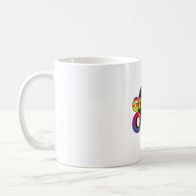 Retro Groove Vinyl Record Icon Mug (Left)