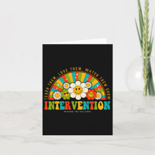Retro Groovy 100 Days Of School Teacher Interventi Card
