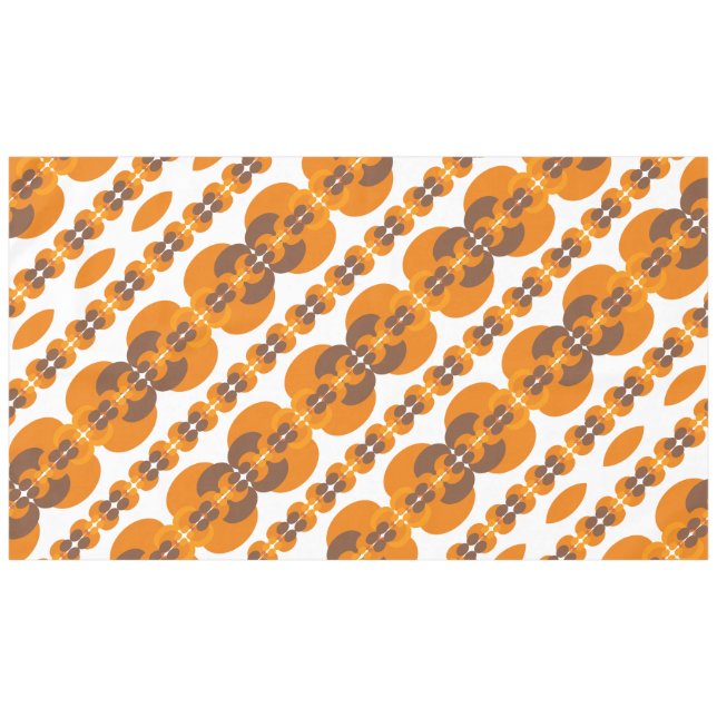 Retro Groovy 60's 70's Bubbles Pattern Tablecloth (Front (Horizontal))