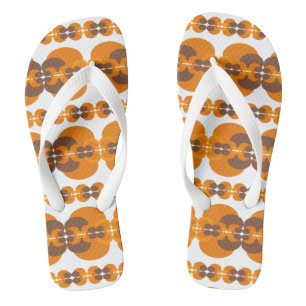 Retro Groovy 60's 70's Bubbles Pattern Thongs