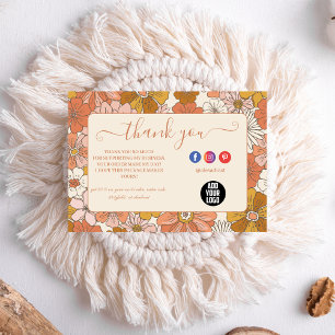 Retro Groovy 70's Themed Business Thank You Card