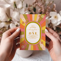 Retro Groovy 70's Themed Muted Tones  1st Birthday